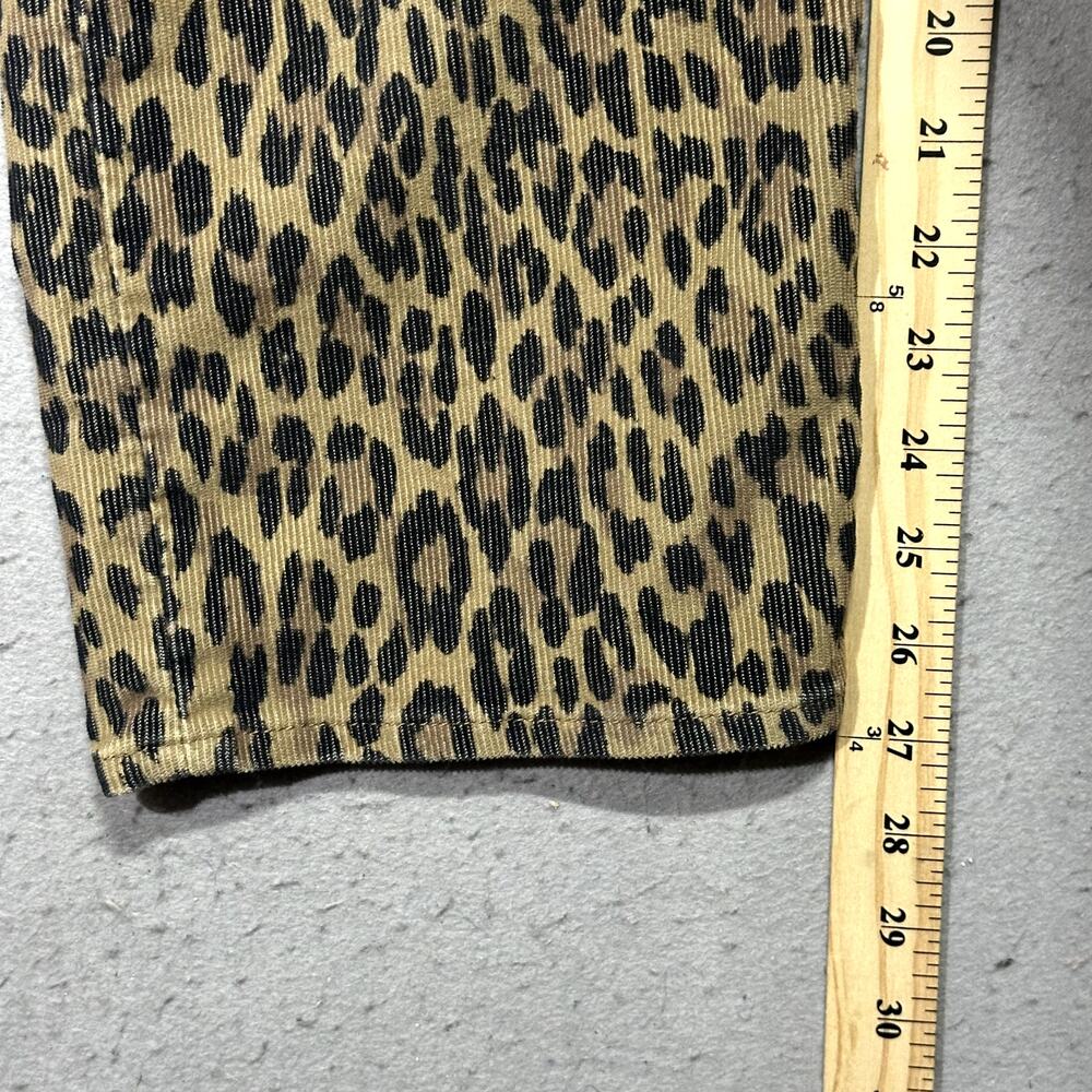 Levi's Cheetah Print Corduroy Pants Women's 27 Premium Rib Cage Straight - Picture 6 of 15